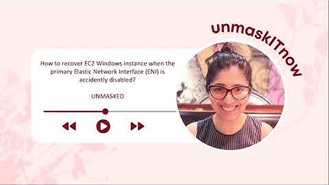 Recover EC2 Windows instance when primary Elastic Network Interface (ENI) is accidentally disabled?