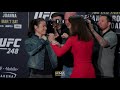UFC 248: Zhang Weili vs. Joanna Jedrzejczyk Media Day Staredown - MMA Fighting