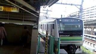 【電子ホーンあり】横浜線E233系HO15編成（4009K)横浜駅へ入線