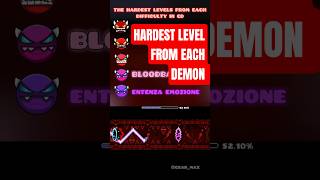 THE HARDEST LEVELS FROM EACH DEMON DIFFICULTY 😈  #geometrydash