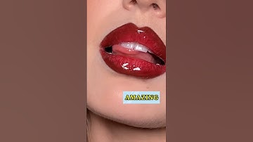 Red glazed ombre lip gloss #makeup #nailartdesignsathomewithouttools #makeuptutorial #beautynailart