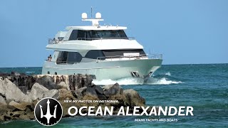 Haulover Beach Inlet  Ocean Alexander 100 and an awesome Vanquish plus other boats. Yachtspotter 4k