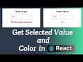 How to Get Value and Color from Select Option in React JS ? React Dropdown | Geeky Gopal