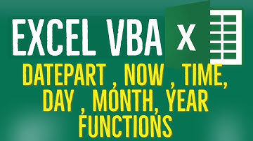 Excel VBA-zelfstudie voor beginners 56 - Datum, Deel, Tijd, Dag, Maand, Jaarfuncties in MS Excel