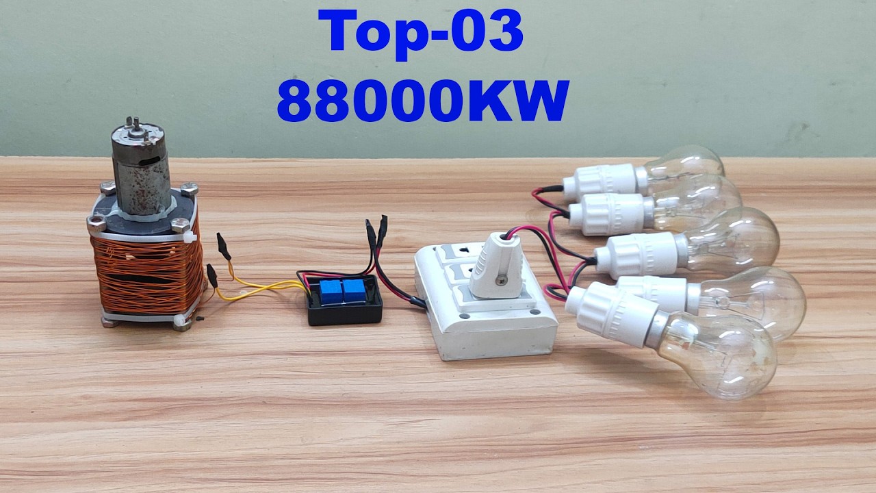 DIY Free electricity 230v AC 88000KW energy generator top 03 magnetic copper wire at home 2026