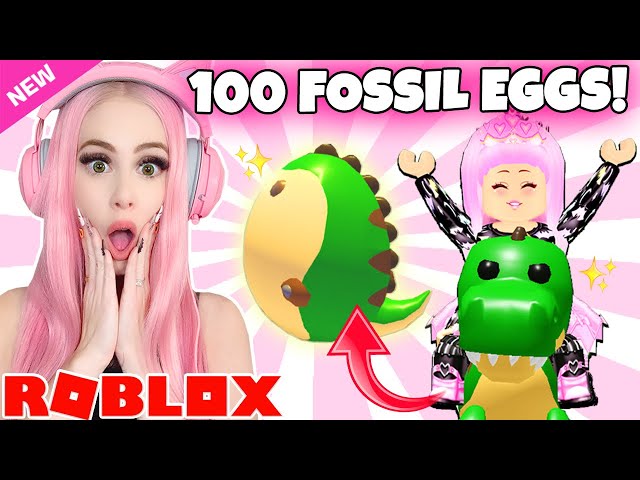 Roblox Adopt Me Fossil Egg 2020 Pets Rarity Chances Dodo T Rex - hair blue npc roblox