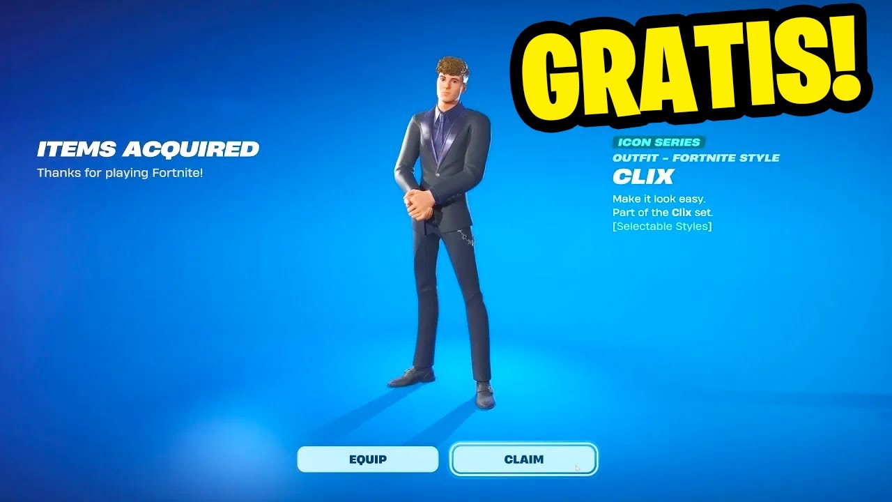 Como CONSEGUIR la Skin de Clix GRATIS en Fortnite 🎁💥 - YouTube