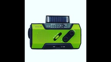 Emergency Solar Crank Weather AM/FM Radio With USB Outlet Power Bank Flashlight Sold By ArticaUSA