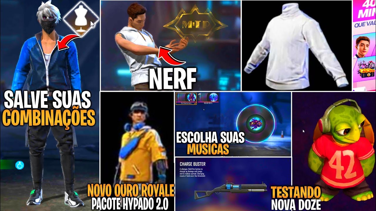 CORRE!! NOVO OURO ROYALE ESPECIAL, CODIGUIN DA GOLA ALTA? EMOTES GRÁTIS E  MAIS EVENTOS - FREE FIRE 