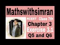 NCERT Maths Class 7th Chapter 3 Data handling Exercise 3.1 Q5 and Q6