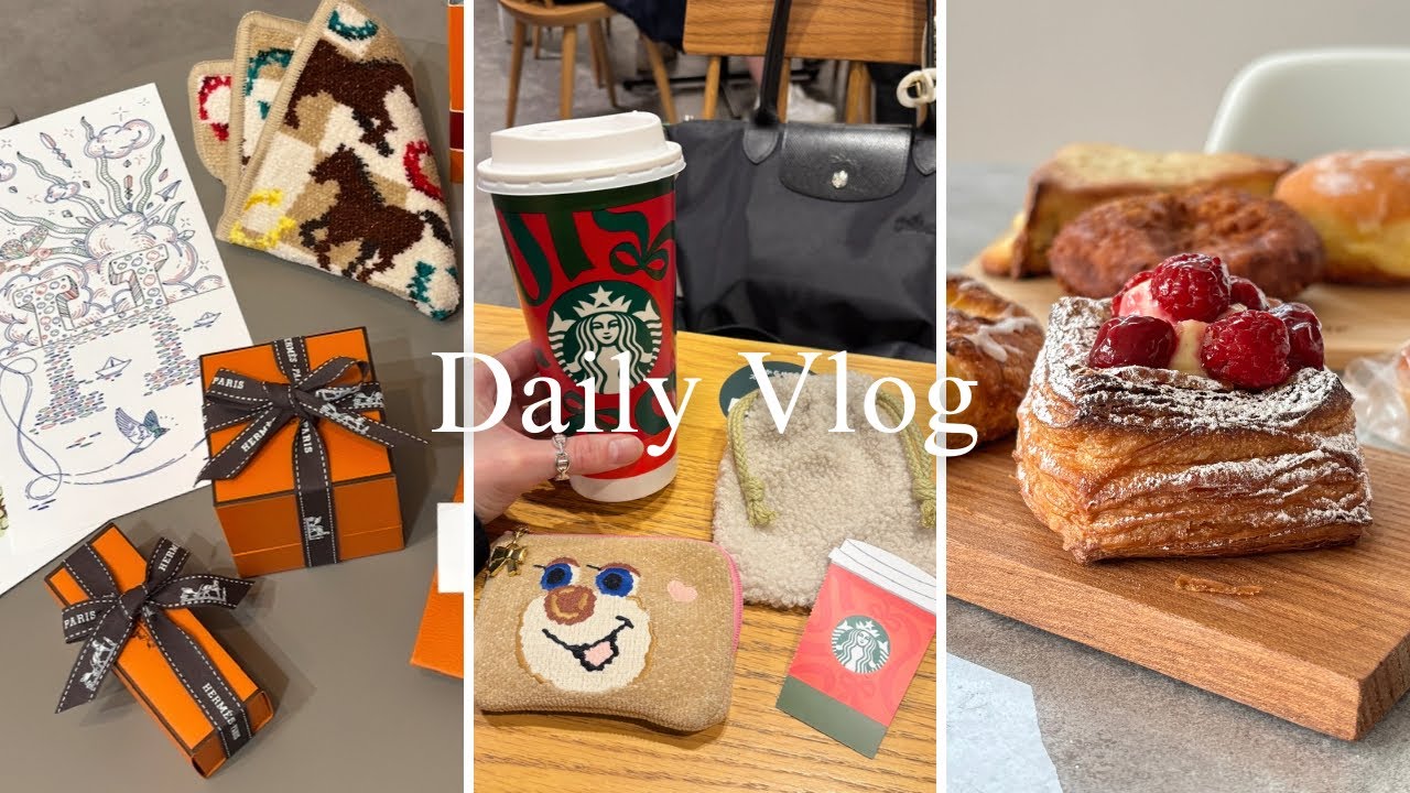【vlog】頑張る自分を癒したい社会人OLの日常|初めてのエルメス購入品|ご褒美ジュエリー|ボーナスの使い道|アクセサリー|デパコス|スタバ時間|購入品紹介（ダイソー,カルディ,業務スーパー）