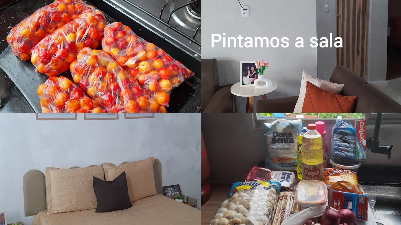 Rotina dona de casa pintamos a sala 🏠🌤#donadecasa #limpeza #rotinadodia 