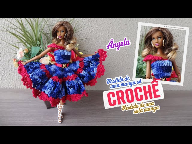 Crochet bride/wedding dress for Barbie (Portuguese/Spanish