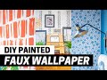 DIY PAINTED WALLPAPER DESIGNS | 3 Techniques for How to Paint a Faux Wallpaper Pattern