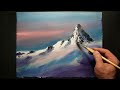 How to paint snowy mountain in watercolor painting