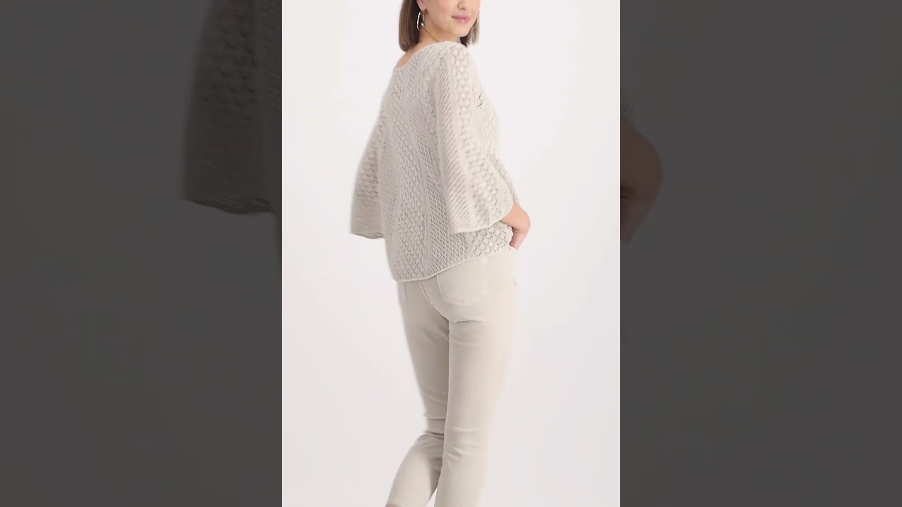 monari - Pullover mit weiten Ärmeln in Beige | 4052269838821