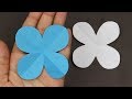 How to make easy  4 petal paper flowers   diy  a very simple paper flower for beginners making