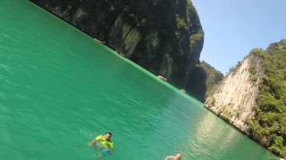 Phi Phi, Thailand 2014. Daniel does some jumping.