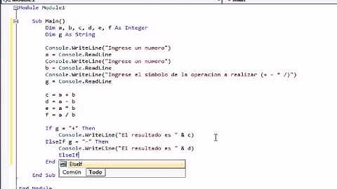 Operaciones Básicas Visual Studio (Consola)