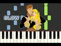 SLOW piano tutorial from Disney Sleeping beauty "ONCE UPON A DREAM" Tchaïkovsky, free sheet music