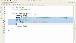 Restaurant Menu - Part 3 (Overriding the toString Method)