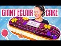 How To Make A GIANT Chocolate Eclair out of CAKE | Yolanda Gampp | How To Cake It