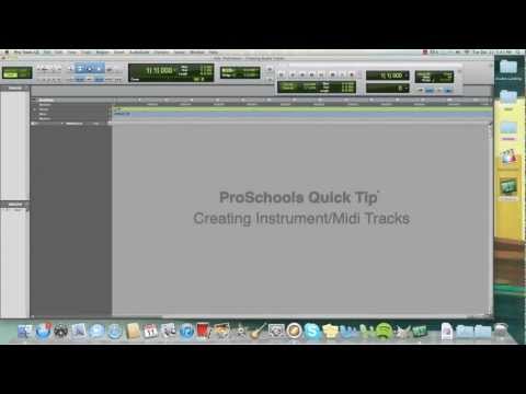 Creating Instrument/Midi Tracks In Pro Tools