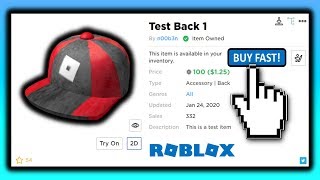 What This Rare Test Hat Is Still On Sale Roblox Youtube - roblox test outfits