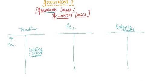 Adjustment of Abnormal Losses | Class 11 Accountancy Financial Statements  I