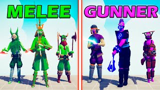 MELEE TEAM vs GUNNER TEAM - Totally Accurate Battle Simulator | TABS