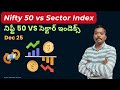 📈 Sector Index vs Nifty 50 | From Underperformer to Leader | అండర్ పెర్ఫార్మర్ నుండి లీడర్ వరకు