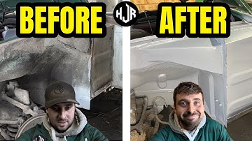 EPIC TRANSFORMATION! I fix the RUST in the inner wing on my MGB gt