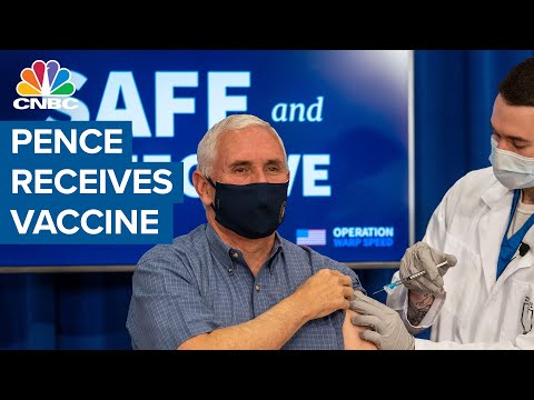 Vice President Mike Pence, Second Lady Karen Pence receive Covid vaccine