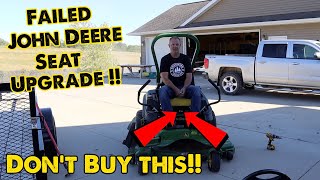 Failed John Deere z915e Seat Upgrade [Don't buy TRAC SEAT from Amazon] by Woodward Acres 6,115 views 1 year ago 18 minutes