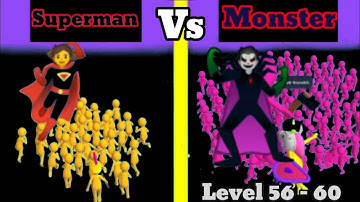 Join Clash 3D : All Levels  Superman Vs  Monster Android Gameplay Level= 56 - 60.🦸🦸Vs 🦹🦹😜😝🤣....