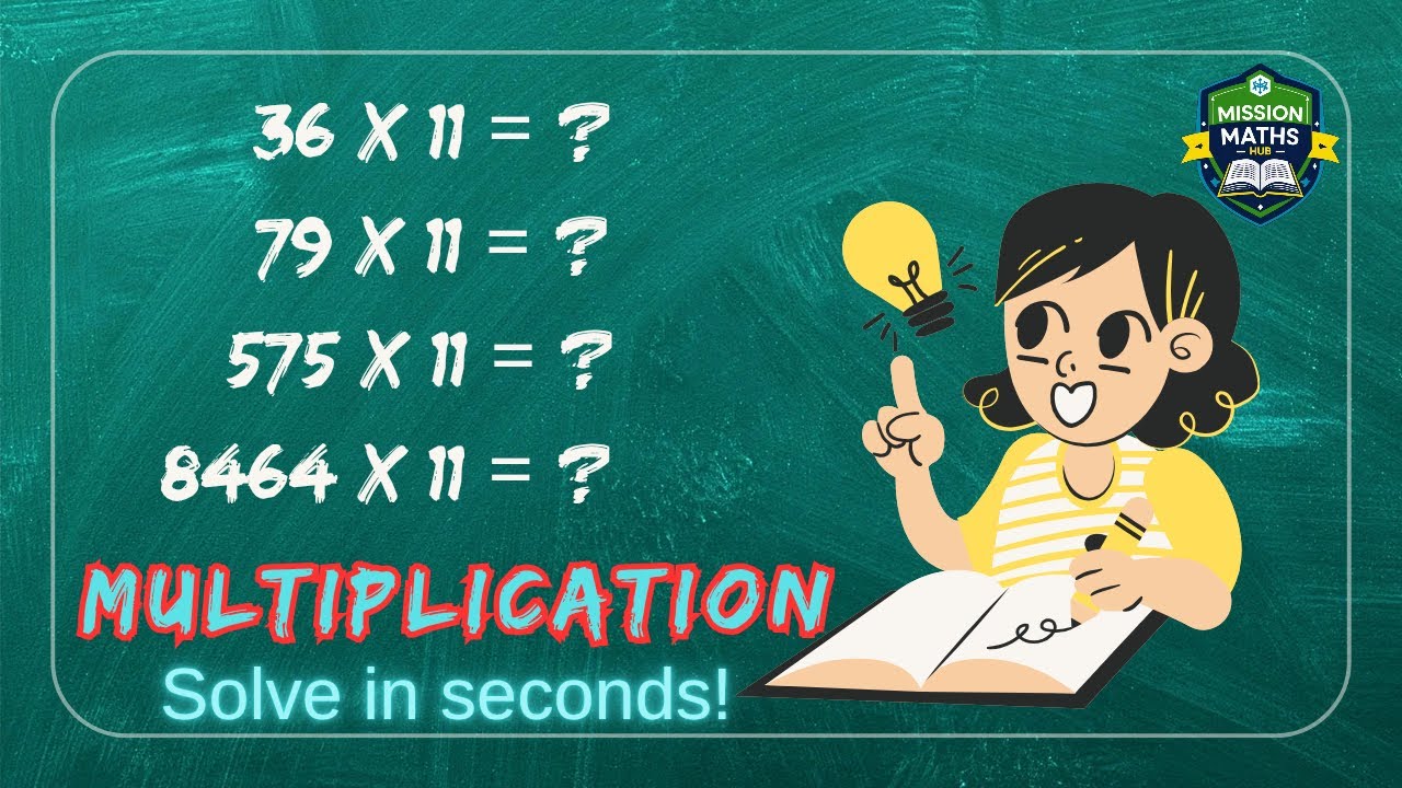 Easy Trick To Multiply By 11 in Seconds | 11 से गुणा करने की आसान Trick ...