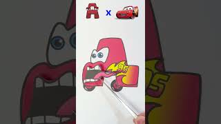Letter A X Lightning Mcqueen