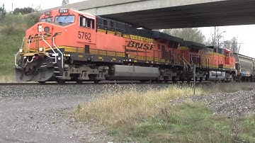 Friendly bnsf mix freight train