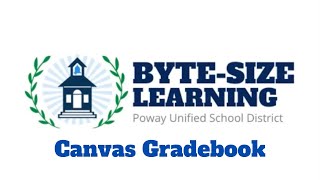 Byte Size Learning: Canvas Gradebook
