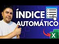 Crear Hoja de ÍNDICE con LINKS que detecta cambios en las hojas automáticamente en Excel