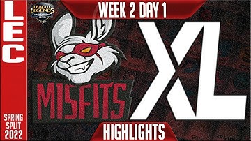 MSF vs XL Highlights LEC Spring 2022 W2D1 Misfits Gaming vs Excel Esports By RadaR