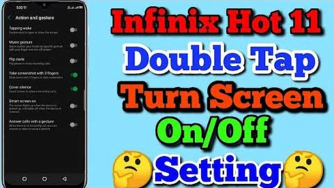 Infinix Hot 11 Double Tap Turn Screen On Off setting || Double Tap Turn Screen On Off setting ||
