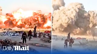 Huge blast hits Rafah as Palestinians brace for Israeli ground offensive by Daily Mail 39,118 views 3 days ago 1 minute, 31 seconds