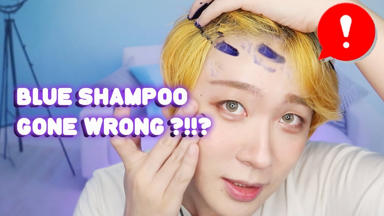 BLUE SHAMPOO GONE WRONG ?!!? Using blue shampoo on yellow blonde hair for a week !