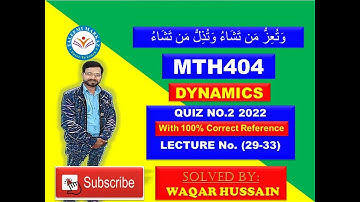 MTH404 quiz no 2 2022 solution by taleemi markaz part 1