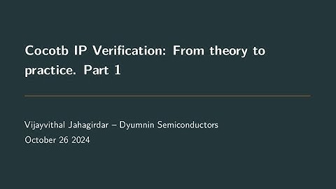 DMA IP Verification using Cocotb. Part 1.