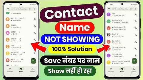 How to fix contact name not showing in Redmi | google contacts name not showing