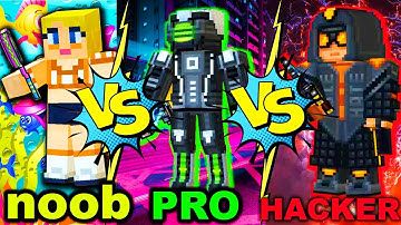 Pixel Gun 3D - Noob Vs Pro Vs Hackers (Battle Royale)