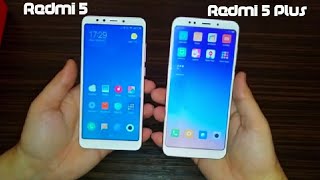 Xiaomi Redmi 5 Plus Vs Xiaomi Redmi 5