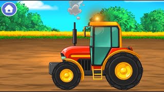 Construction game for children - build a tractor harvester or fire truck screenshot 5